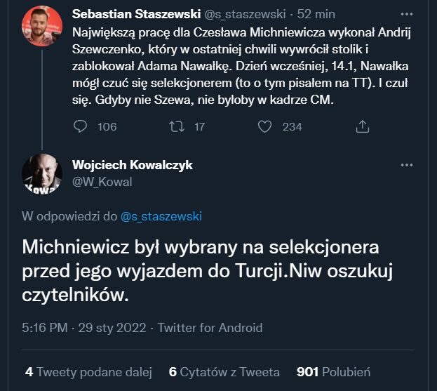 Wojciech Kowalczyk WYJAŚNIA informacje Sebastiana Staszewskiego!